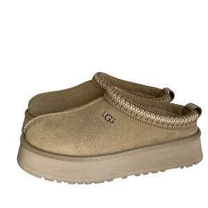 UGG Tasman Slippers Women’s Sz 7 Chestnut Suede Platform Slip On Shearling Lined